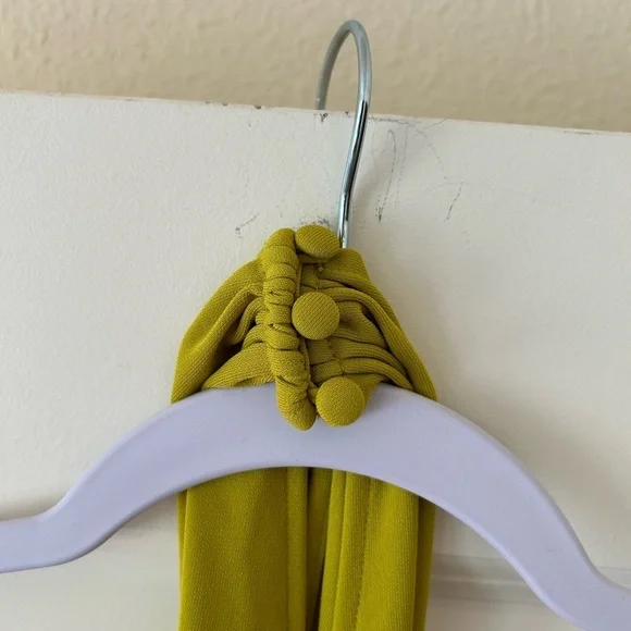 Ronny Kobo Collection Mustard Halter Blouse Size M - Picture 6 of 7